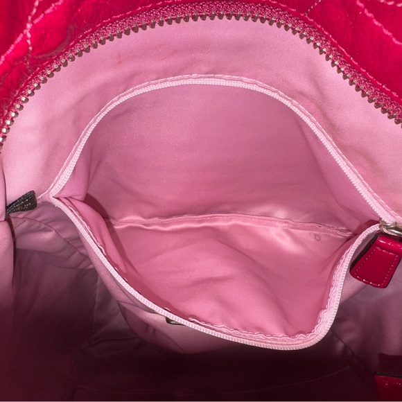 COACH 2009 Alex Op Art Patent Leather Pink / Silver Tote w large hangtag - EUC - Picture 13 of 15